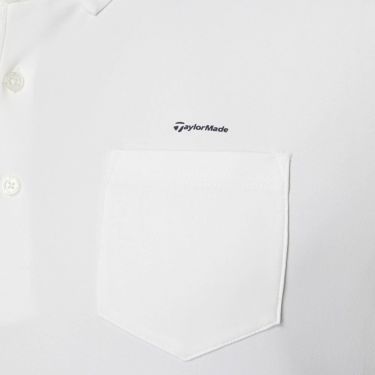 テーラーメイド TaylorMade　メンズ ボタンダウン ポケット 半袖 ポロシャツ UN647　2025年モデル ホワイト 詳細3