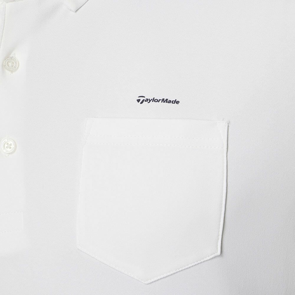 テーラーメイド TaylorMade　メンズ ボタンダウン ポケット 半袖 ポロシャツ UN647　2025年モデル ホワイト 詳細3