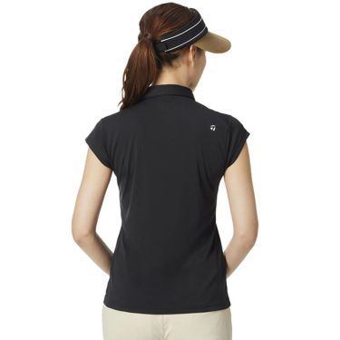 テーラーメイド TaylorMade　レディース サイドスナップ キャップスリーブ ポロシャツ UN684　2025年モデル ブラック 詳細1
