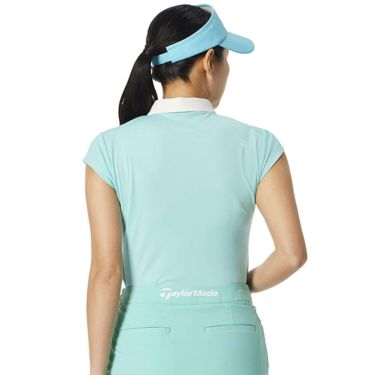 テーラーメイド TaylorMade　レディース サイドスナップ キャップスリーブ ポロシャツ UN684　2025年モデル ターコイズ 詳細1