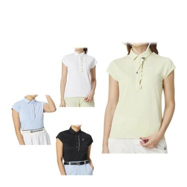 テーラーメイド TaylorMade　レディース T-ICE フリルド キャップスリーブ ポロシャツ UN696　2025年モデル