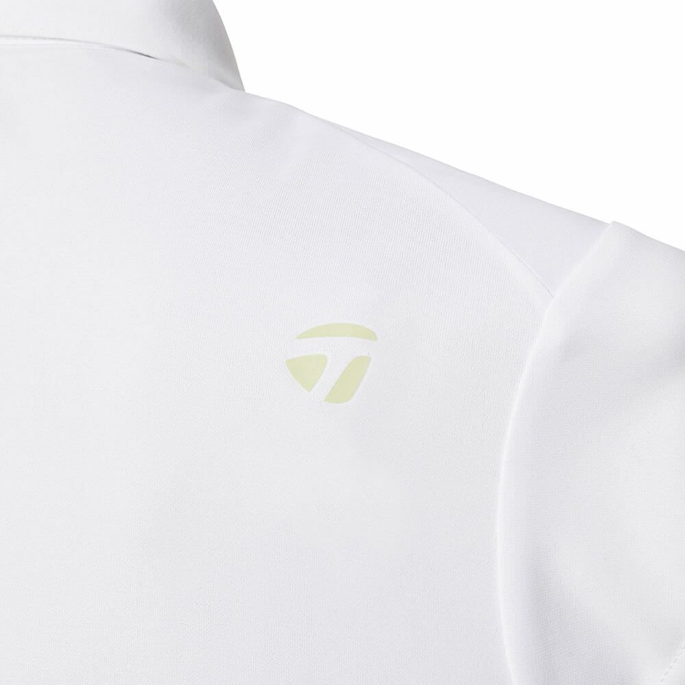 テーラーメイド TaylorMade　レディース T-ICE フリルド キャップスリーブ ポロシャツ UN696　2025年モデル ホワイト 詳細3