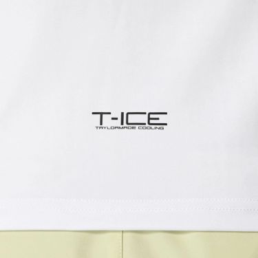テーラーメイド TaylorMade　レディース T-ICE フリルド キャップスリーブ ポロシャツ UN696　2025年モデル ホワイト 詳細4