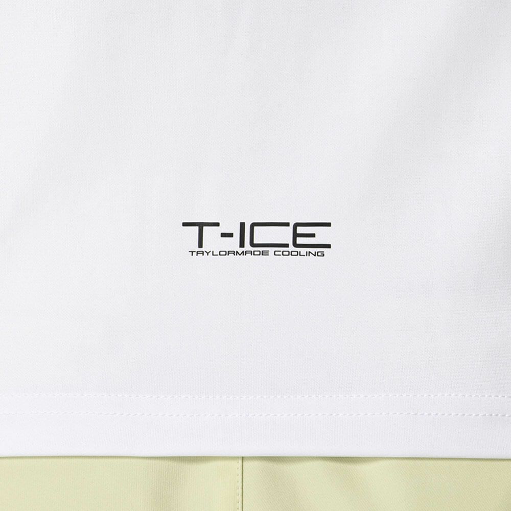 テーラーメイド TaylorMade　レディース T-ICE フリルド キャップスリーブ ポロシャツ UN696　2025年モデル ホワイト 詳細4