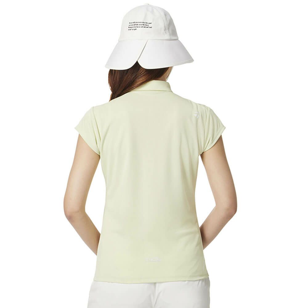 テーラーメイド TaylorMade　レディース T-ICE フリルド キャップスリーブ ポロシャツ UN696　2025年モデル クールマッチャ 詳細1