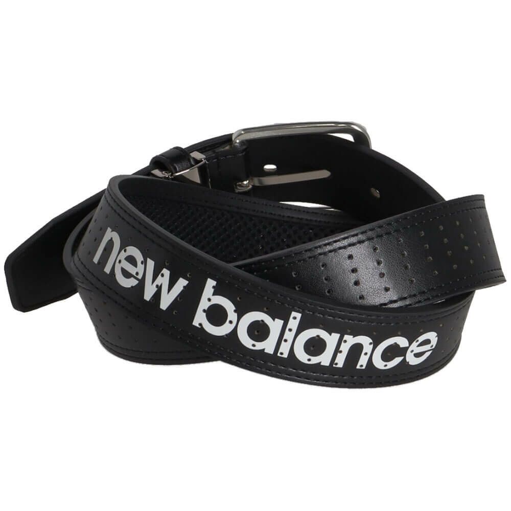 ニューバランスゴルフ　メンズ パンチング シンセティックレザー ベルト 012-5182001 010 BLACK ゴルフウェア　2025年モデル BLACK 詳細2