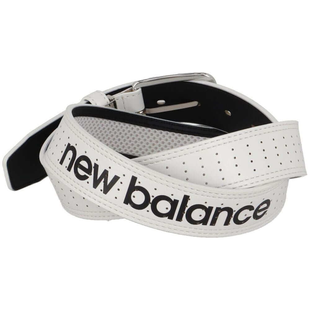 ニューバランスゴルフ　メンズ パンチング シンセティックレザー ベルト 012-5182001 030 WHITE ゴルフウェア　2025年モデル WHITE 詳細2