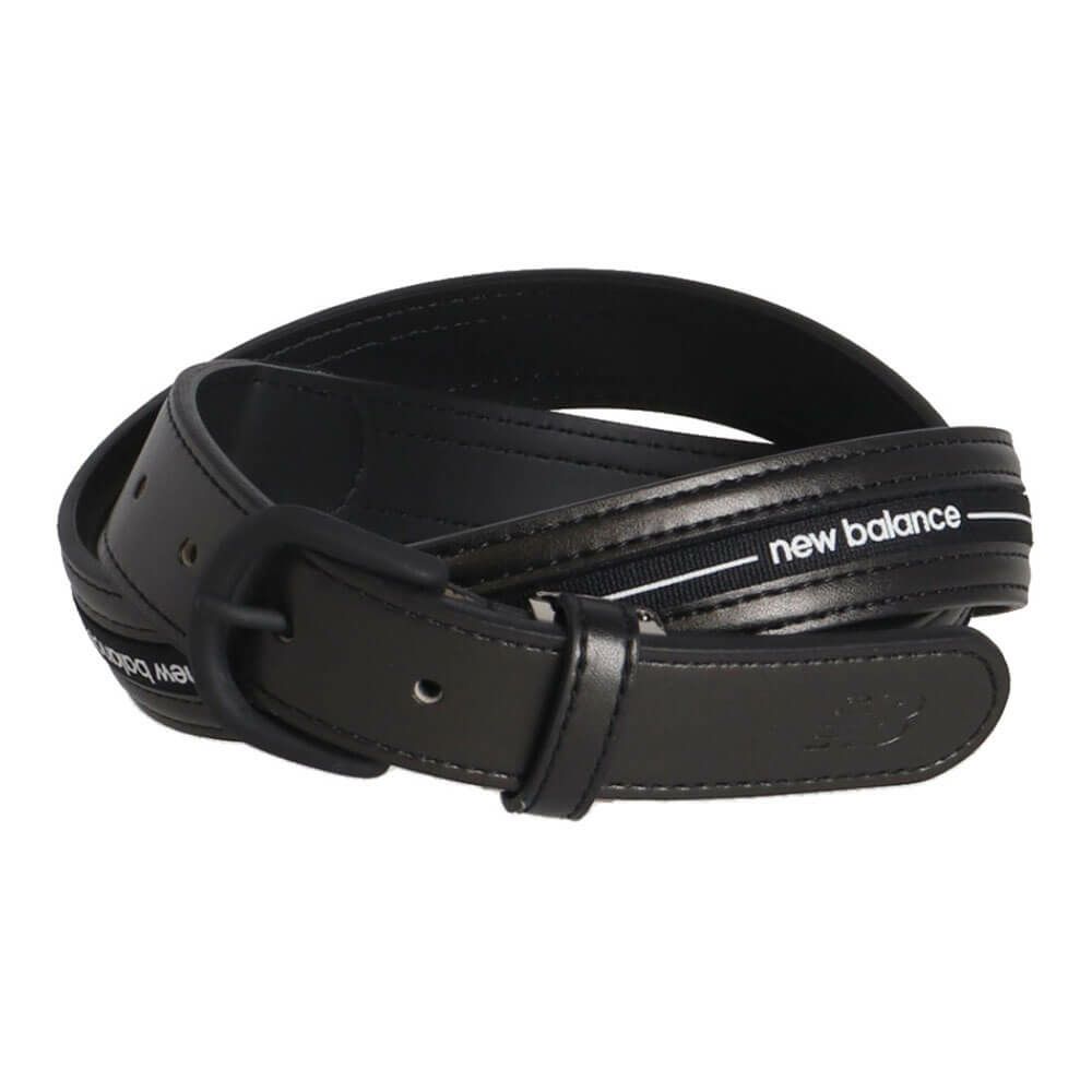ニューバランスゴルフ　レディース シンセティックレザー×ラインロゴテープ　ベルト 012-5182501 010 BLACK ゴルフウェア　2025年モデル BLACK