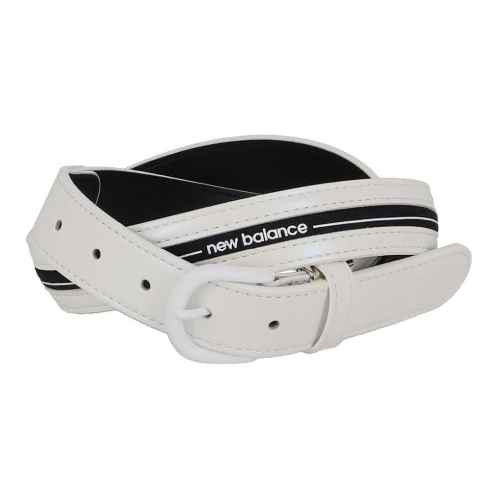 ニューバランスゴルフ　レディース シンセティックレザー×ラインロゴテープ　ベルト 012-5182501 030 WHITE ゴルフウェア　2025年モデル WHITE
