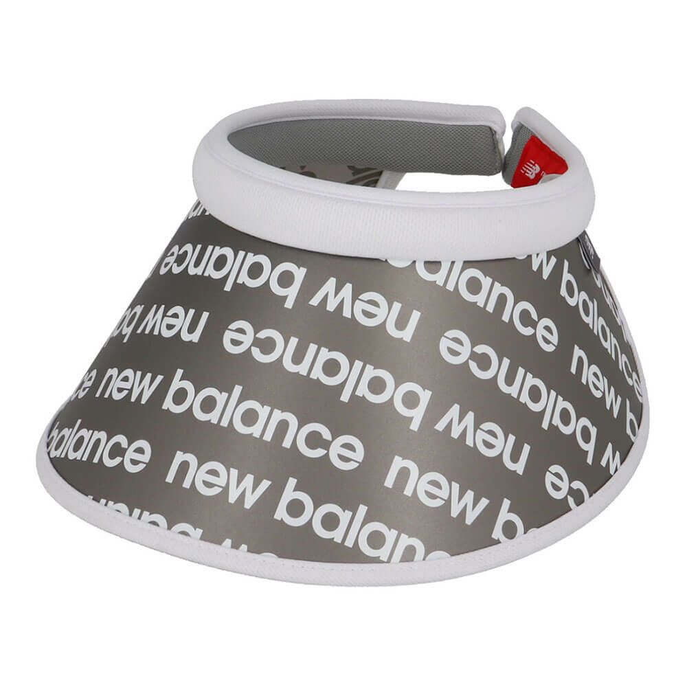 ニューバランスゴルフ　レディース リフレクトロゴボーダー柄ＰＴ　シェルクリアバイザー 012-5187513 030 WHITE ゴルフウェア　2025年モデル WHITE