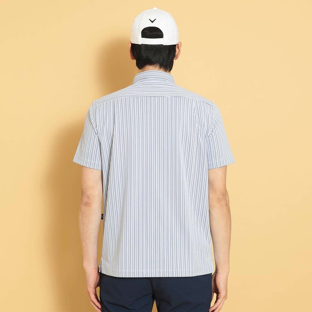 キャロウェイ Callaway　メンズ ストライプ ジャカード 半袖 ポロシャツ C25134107　2025年モデル 詳細3