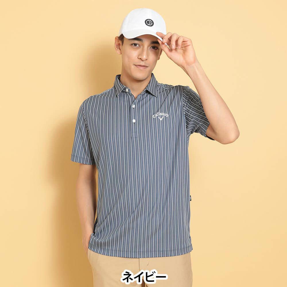キャロウェイ Callaway　メンズ ストライプ ジャカード 半袖 ポロシャツ C25134107　2025年モデル 詳細10