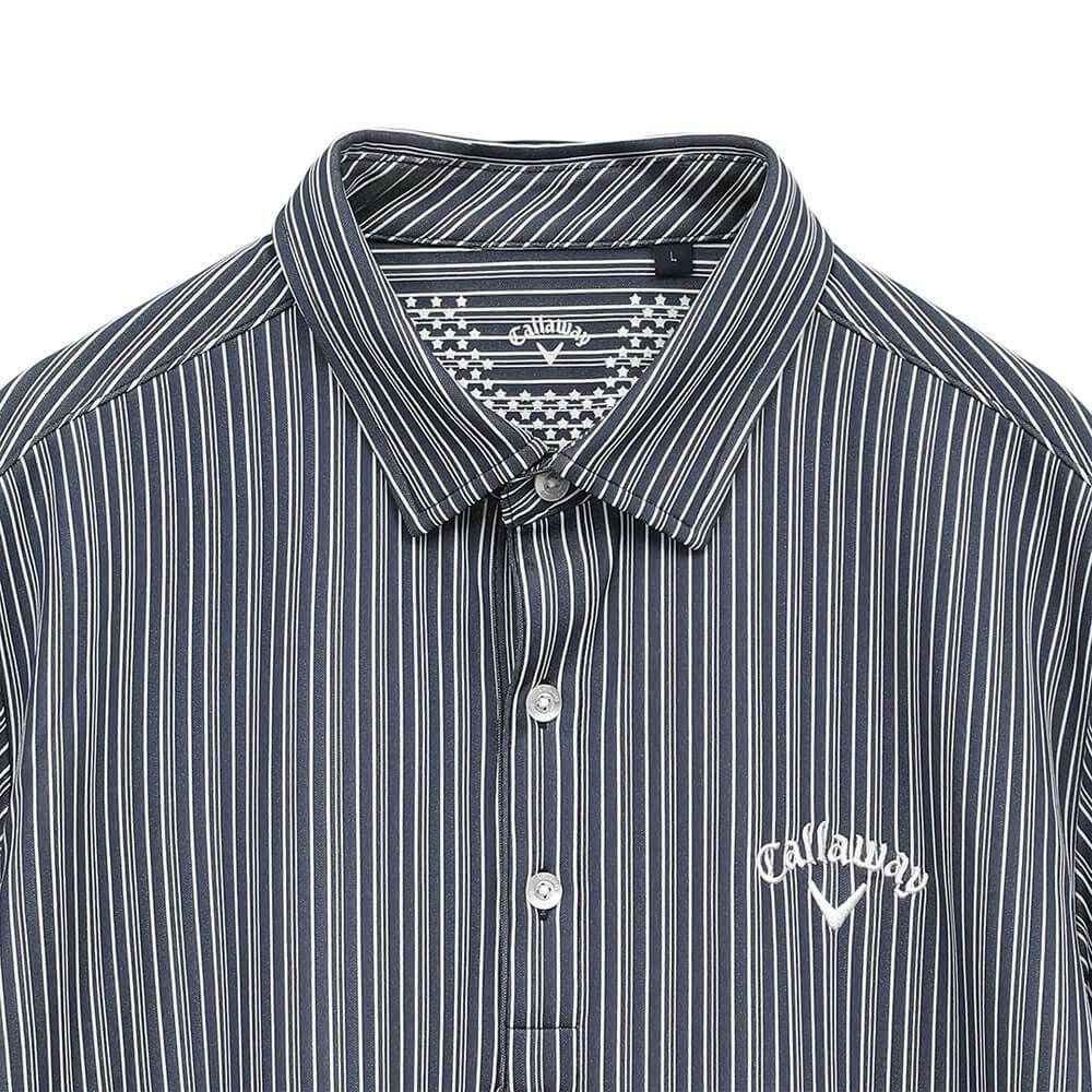 キャロウェイ Callaway　メンズ ストライプ ジャカード 半袖 ポロシャツ C25134107　2025年モデル 詳細13