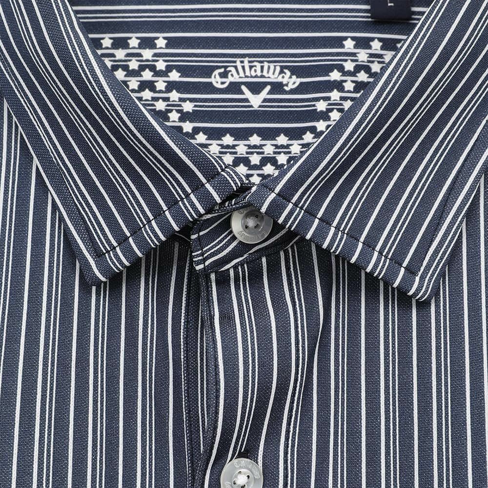 キャロウェイ Callaway　メンズ ストライプ ジャカード 半袖 ポロシャツ C25134107　2025年モデル 詳細17