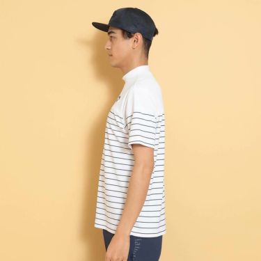 キャロウェイ Callaway　メンズ ボーダープリント 半袖 モックネックシャツ C25134109　2025年モデル 詳細4