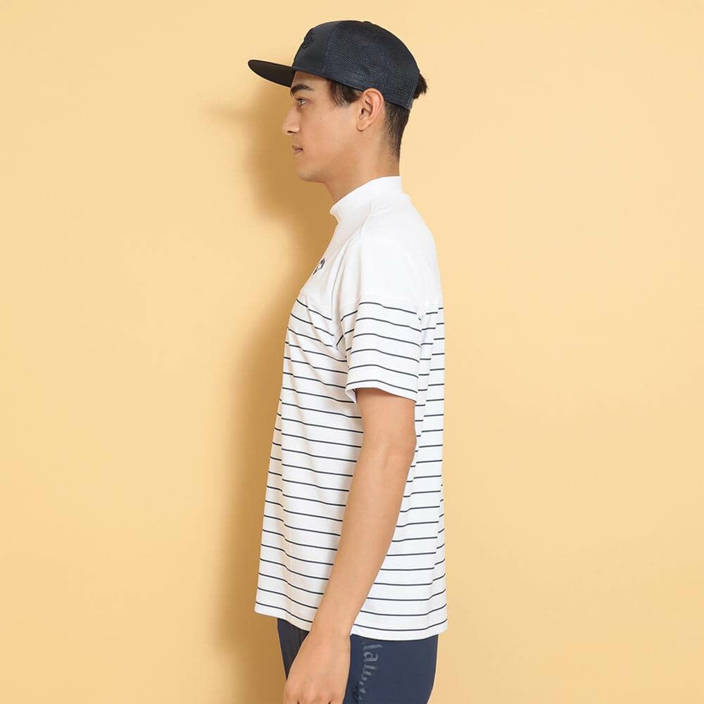 キャロウェイ Callaway　メンズ ボーダープリント 半袖 モックネックシャツ C25134109　2025年モデル 詳細4