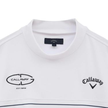 キャロウェイ Callaway　メンズ ボーダープリント 半袖 モックネックシャツ C25134109　2025年モデル 詳細5