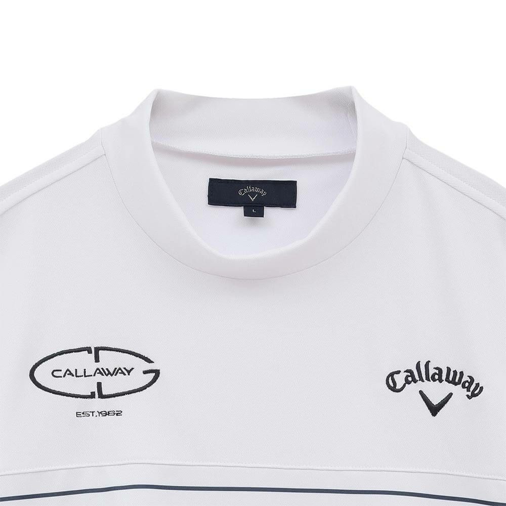 キャロウェイ Callaway　メンズ ボーダープリント 半袖 モックネックシャツ C25134109　2025年モデル 詳細5