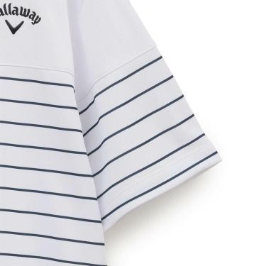 キャロウェイ Callaway　メンズ ボーダープリント 半袖 モックネックシャツ C25134109　2025年モデル 詳細6