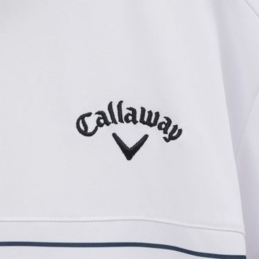 キャロウェイ Callaway　メンズ ボーダープリント 半袖 モックネックシャツ C25134109　2025年モデル 詳細8