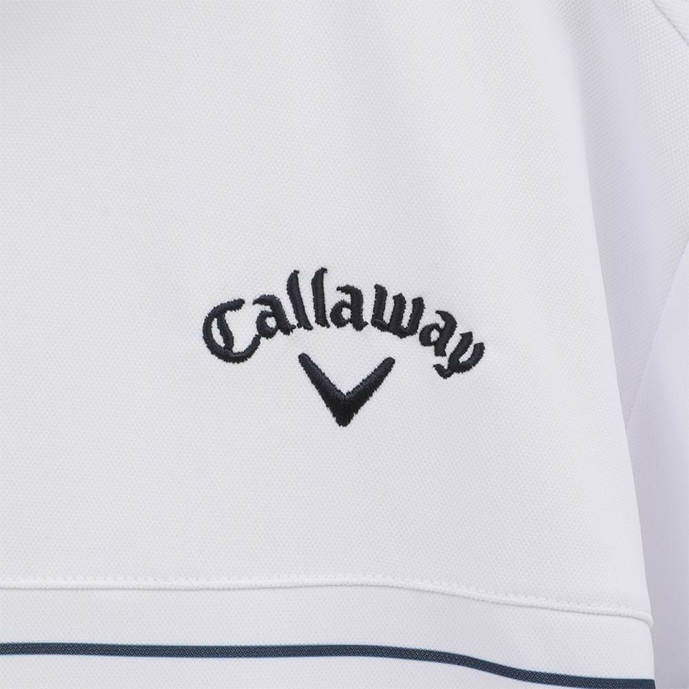 キャロウェイ Callaway　メンズ ボーダープリント 半袖 モックネックシャツ C25134109　2025年モデル 詳細8