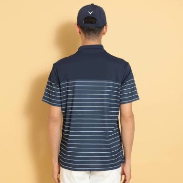 キャロウェイ Callaway　メンズ ボーダープリント 半袖 モックネックシャツ C25134109　2025年モデル 詳細11