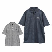 キャロウェイ Callaway　メンズ かざあなメッシュ ストライププリント 半袖 ポロシャツ C25134118　2025年モデル