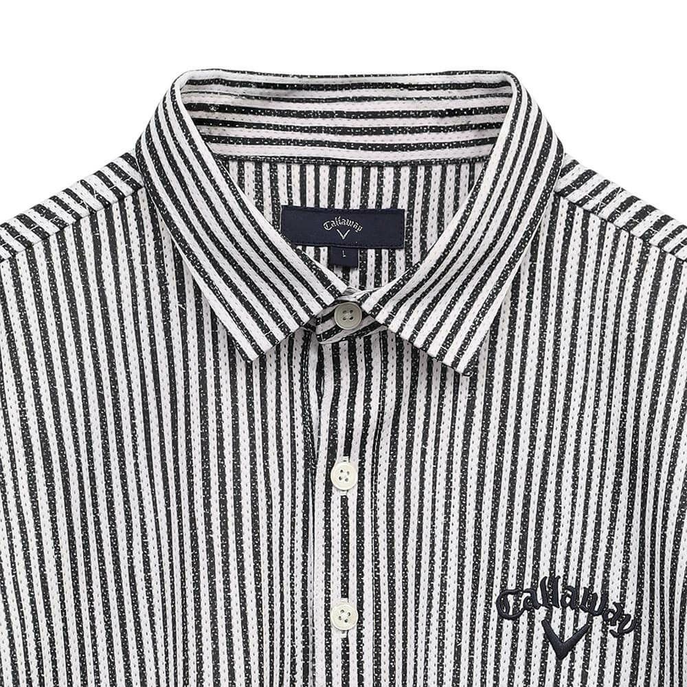キャロウェイ Callaway　メンズ かざあなメッシュ ストライププリント 半袖 ポロシャツ C25134118　2025年モデル 詳細5