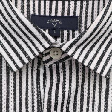 キャロウェイ Callaway　メンズ かざあなメッシュ ストライププリント 半袖 ポロシャツ C25134118　2025年モデル 詳細9