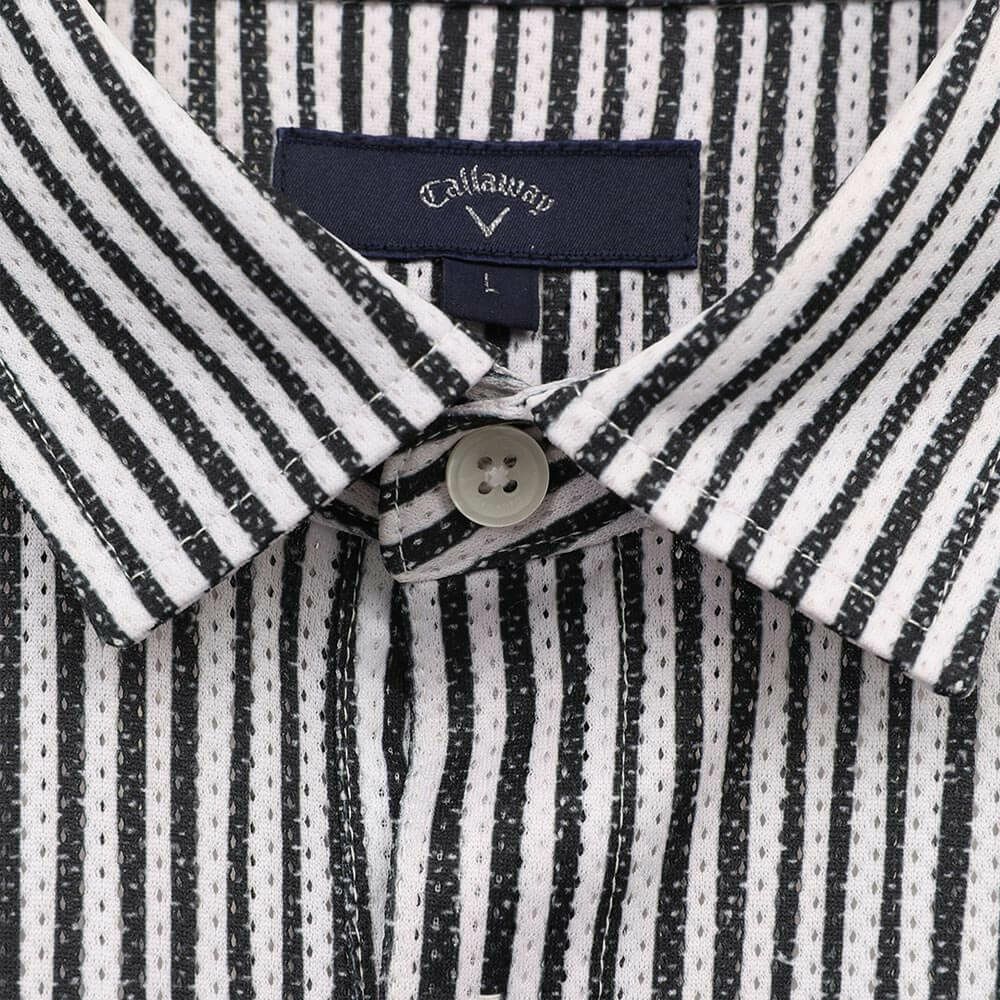 キャロウェイ Callaway　メンズ かざあなメッシュ ストライププリント 半袖 ポロシャツ C25134118　2025年モデル 詳細9