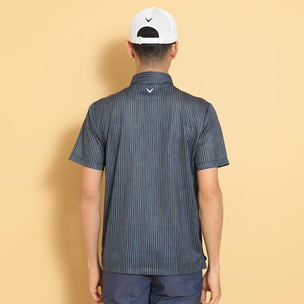 キャロウェイ Callaway　メンズ かざあなメッシュ ストライププリント 半袖 ポロシャツ C25134118　2025年モデル 詳細12