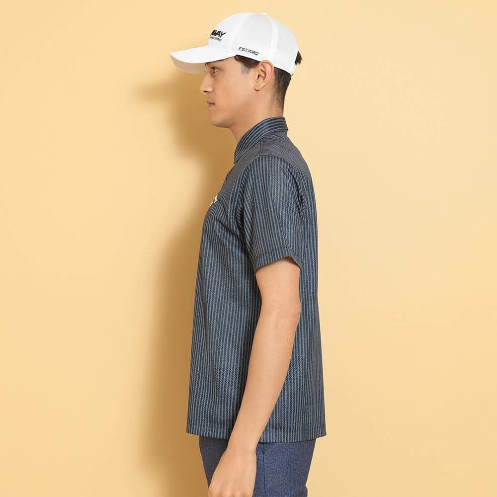 キャロウェイ Callaway　メンズ かざあなメッシュ ストライププリント 半袖 ポロシャツ C25134118　2025年モデル 詳細13