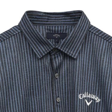 キャロウェイ Callaway　メンズ かざあなメッシュ ストライププリント 半袖 ポロシャツ C25134118　2025年モデル 詳細14