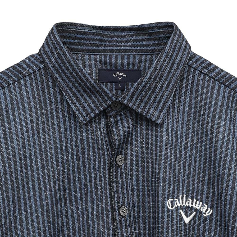 キャロウェイ Callaway　メンズ かざあなメッシュ ストライププリント 半袖 ポロシャツ C25134118　2025年モデル 詳細14