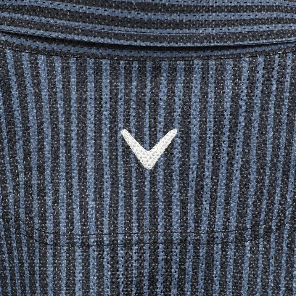 キャロウェイ Callaway　メンズ かざあなメッシュ ストライププリント 半袖 ポロシャツ C25134118　2025年モデル 詳細199