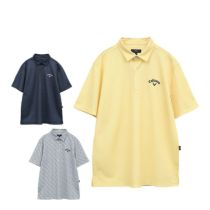 キャロウェイ Callaway　メンズ かざあなメッシュ ボタニカルプリント 半袖 ポロシャツ C25134119　2025年モデル
