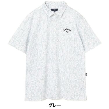 キャロウェイ Callaway　メンズ かざあなメッシュ ロゴプリント 半袖 ポロシャツ C25134120　2025年モデル 詳細2