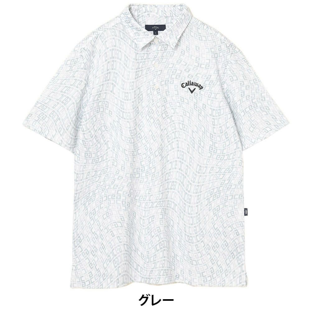 キャロウェイ Callaway　メンズ かざあなメッシュ ロゴプリント 半袖 ポロシャツ C25134120　2025年モデル 詳細2