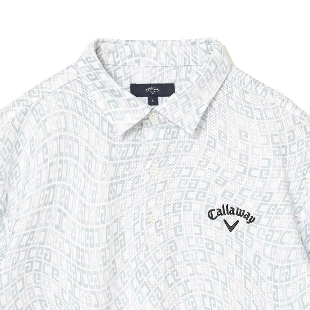 キャロウェイ Callaway　メンズ かざあなメッシュ ロゴプリント 半袖 ポロシャツ C25134120　2025年モデル 詳細3