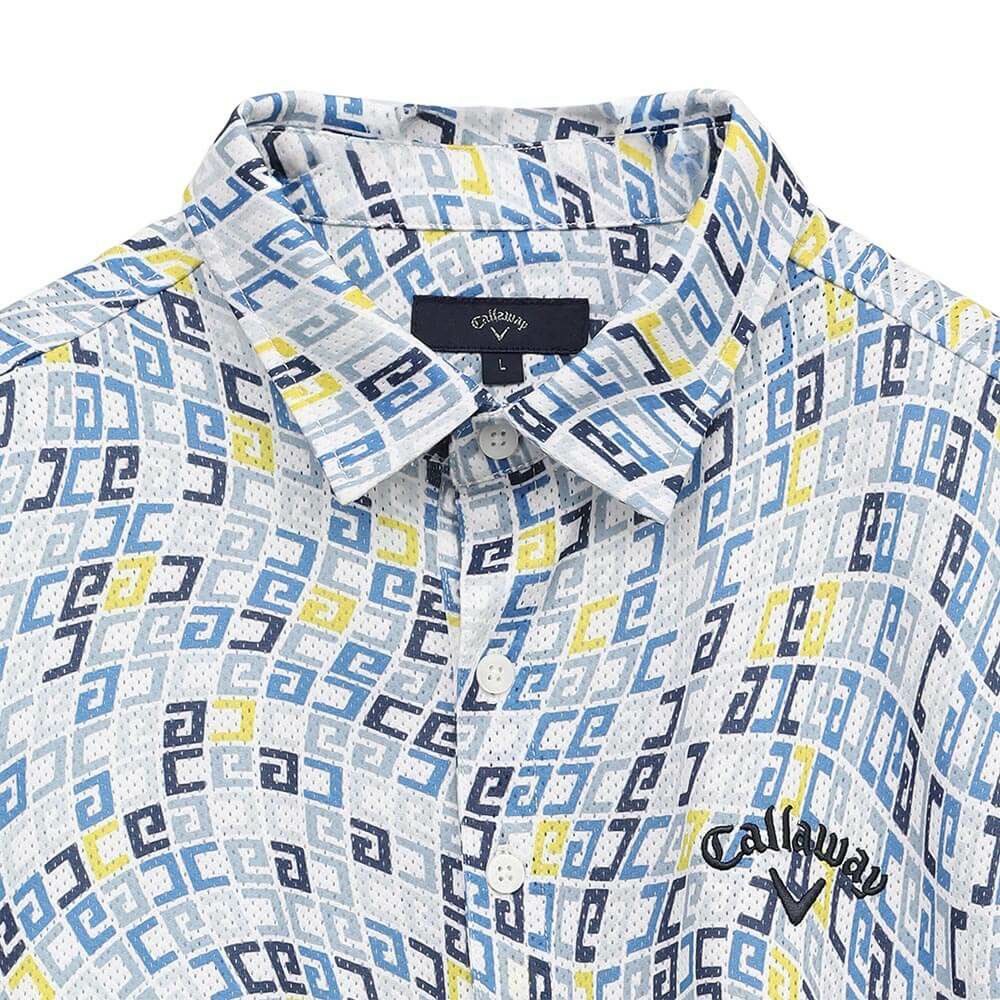 キャロウェイ Callaway　メンズ かざあなメッシュ ロゴプリント 半袖 ポロシャツ C25134120　2025年モデル 詳細9