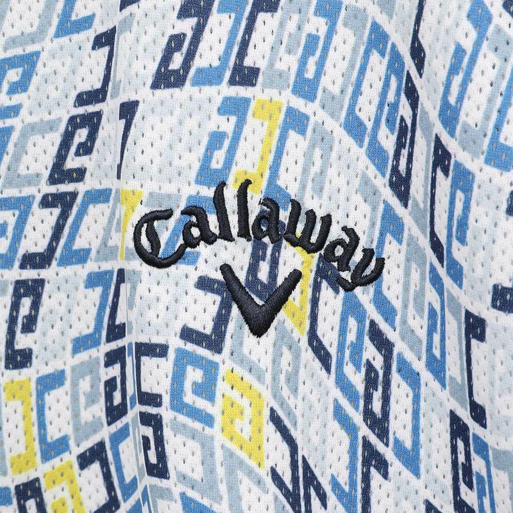 キャロウェイ Callaway　メンズ かざあなメッシュ ロゴプリント 半袖 ポロシャツ C25134120　2025年モデル 詳細12