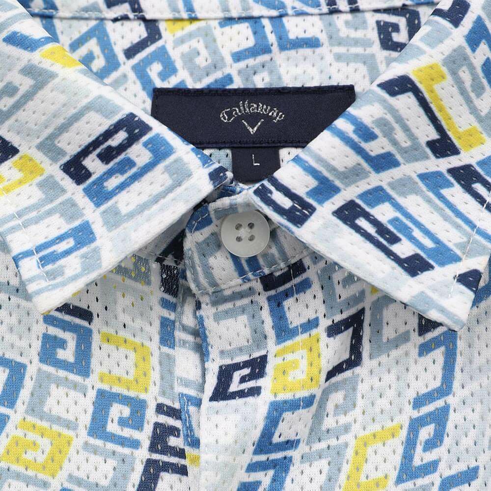 キャロウェイ Callaway　メンズ かざあなメッシュ ロゴプリント 半袖 ポロシャツ C25134120　2025年モデル 詳細13