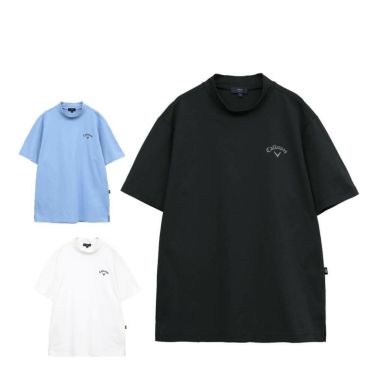 キャロウェイ Callaway　メンズ 天竺 バックプリント 半袖 モックネックシャツ C25134122　2025年モデル 詳細1