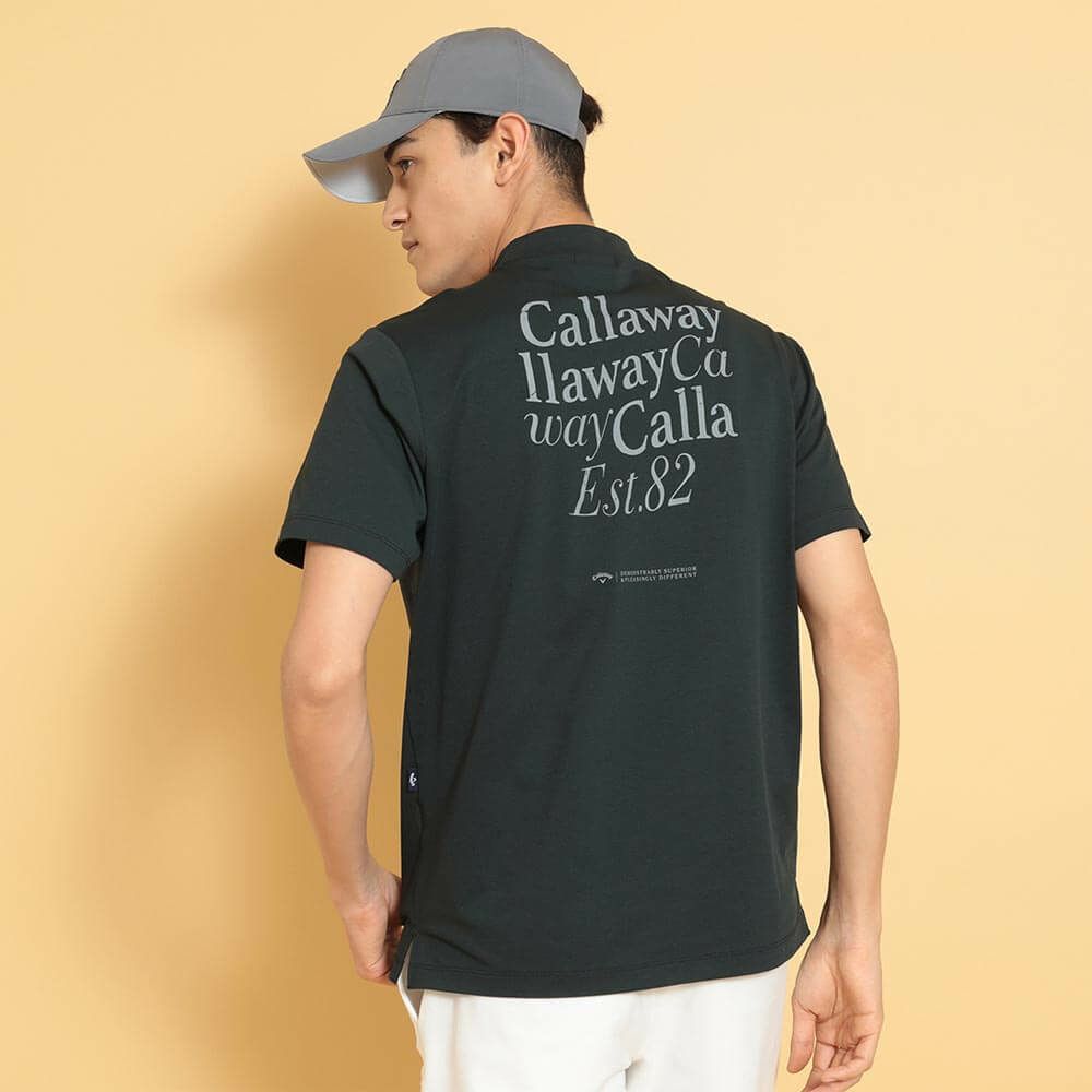 キャロウェイ Callaway　メンズ 天竺 バックプリント 半袖 モックネックシャツ C25134122　2025年モデル 詳細3