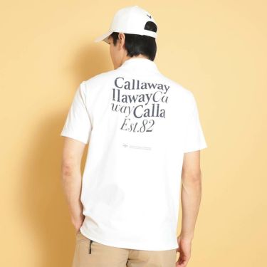 キャロウェイ Callaway　メンズ 天竺 バックプリント 半袖 モックネックシャツ C25134122　2025年モデル 詳細9