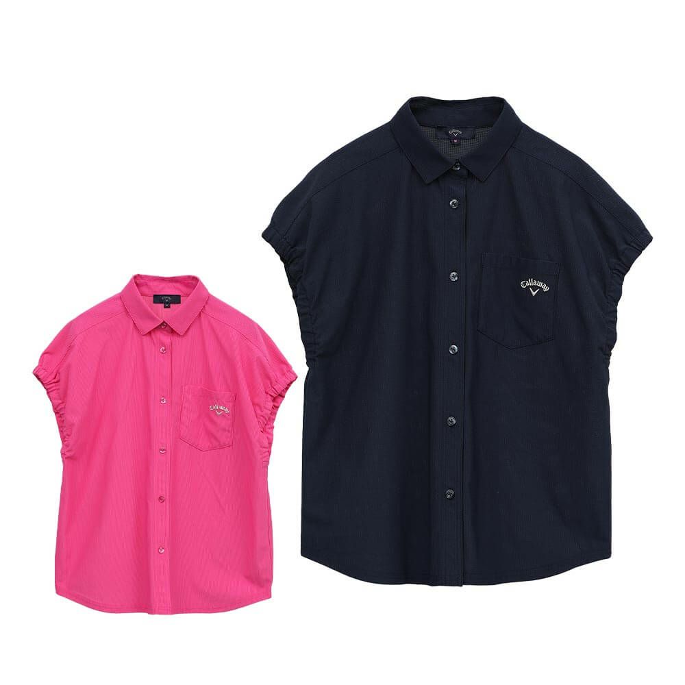 キャロウェイ Callaway　レディース かざあなメッシュ フレンチスリーブ 半袖 ポロシャツ C25134209　2025年モデル