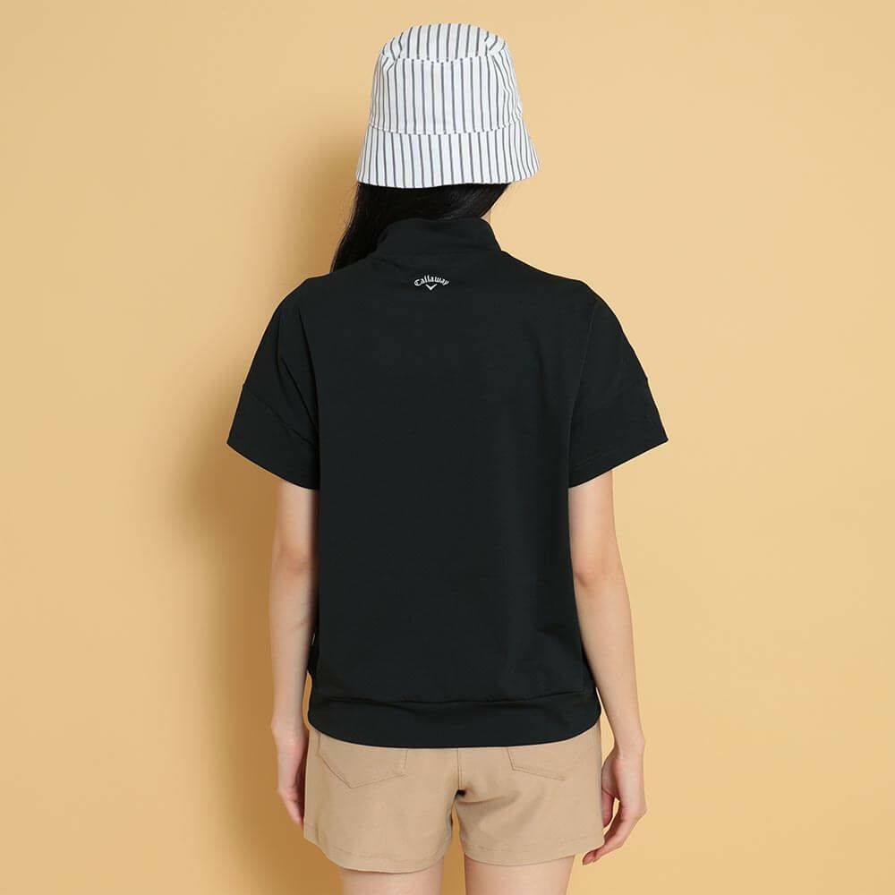 キャロウェイ Callaway　レディース ロゴプリント 配色ライン 半袖 モックネックシャツ C25134213　2025年モデル 詳細3