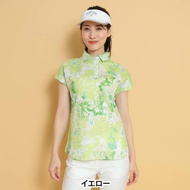 キャロウェイ Callaway　レディース 花柄プリント フレンチスリーブ 半袖 ポロシャツ C25134215　2025年モデル 詳細2