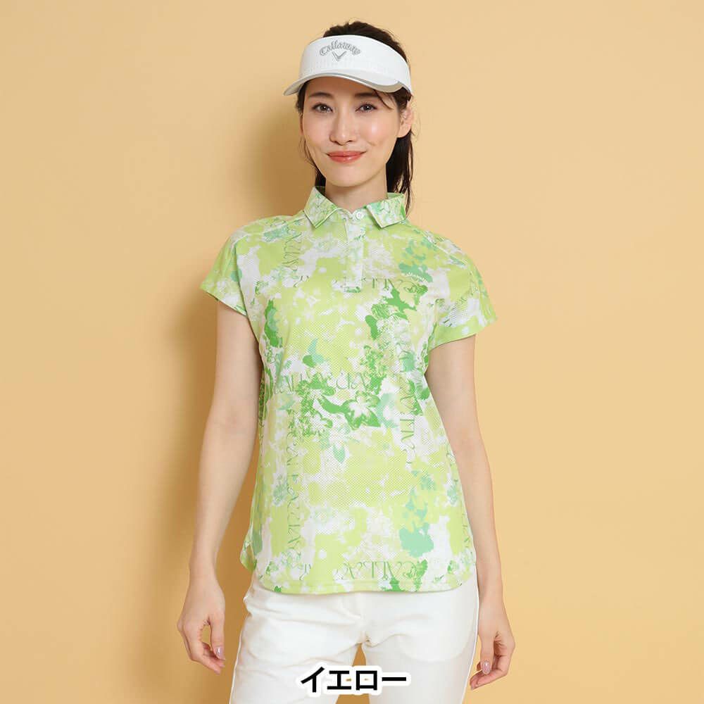 キャロウェイ Callaway　レディース 花柄プリント フレンチスリーブ 半袖 ポロシャツ C25134215　2025年モデル 詳細2