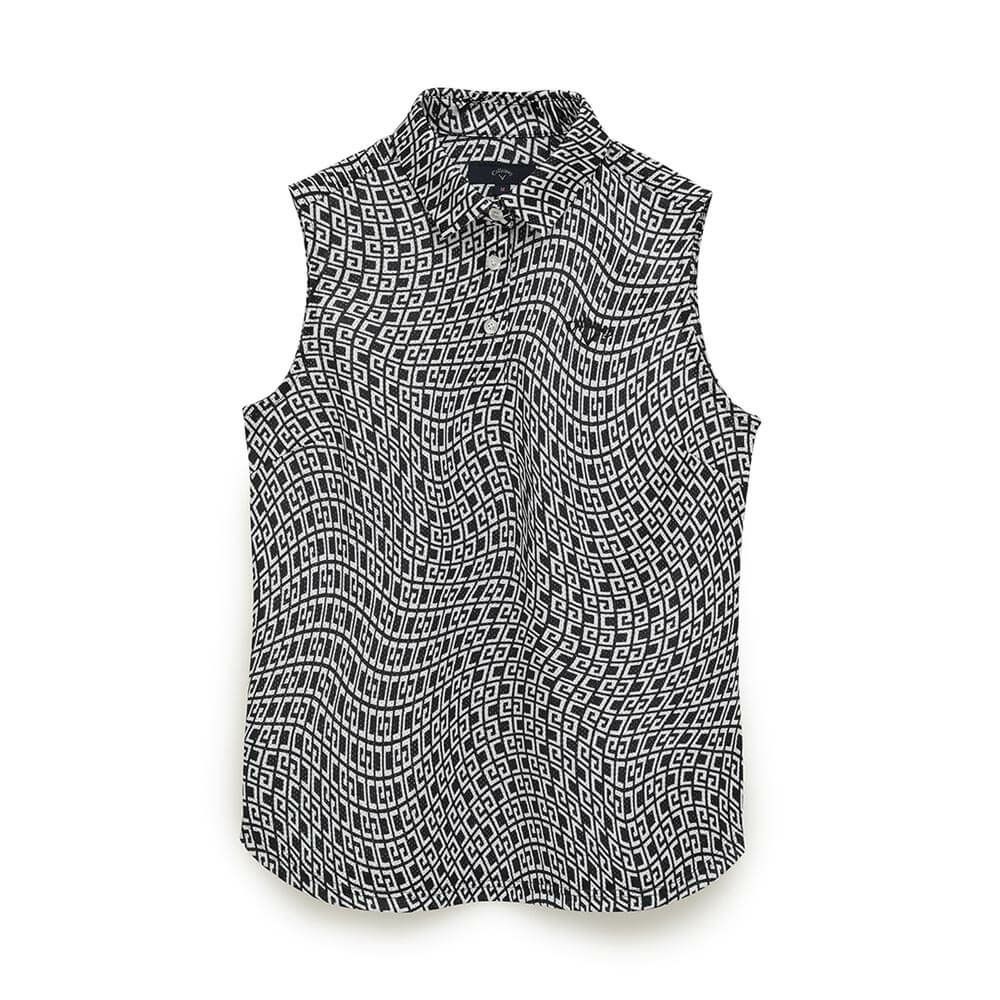 キャロウェイ Callaway　レディース 総柄 ノースリーブ シャツ & 長袖 ハイネック インナーシャツC25134218 　2025年モデル 詳細3